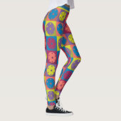 Pickleball - geometrisches Muster, Farbmischung LX Leggings (Rechts)