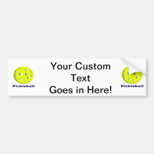 pickleball gerade Ball n text.png Autoaufkleber