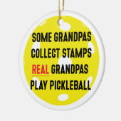Pickleball-Geschenk für Großvater Keramik Ornament (Links)