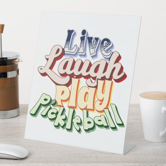 Pickleball-Geschenk Live-Laute Spielen Pickle Ball Sockelschild (In Situ)