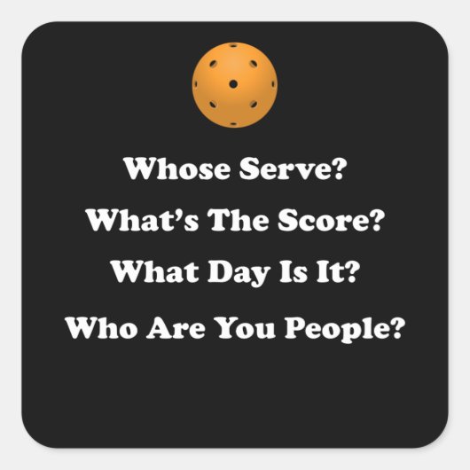 Pickleball-Geschenk Quadratischer Aufkleber (Vorderseite)