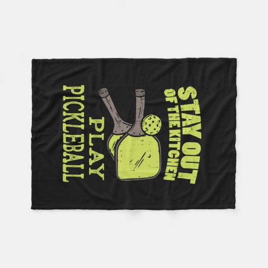 Pickleball-Geschenke Fleecedecke (Vorderseite (Horizontal))