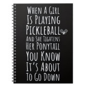 Pickleball-Geschenke für sie: Funny Notebook for W Notizblock (Vorderseite)
