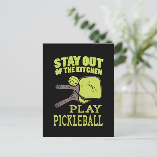 Pickleball-Geschenke Postkarte (Stehend Vorderseite)