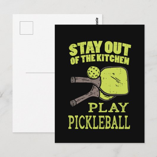 Pickleball-Geschenke Postkarte (Vorne/Hinten)