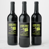 Pickleball-Geschenke Weinetikett (Flaschen)