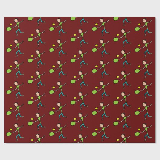 Pickleball Geschenkpapier (Flach)
