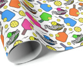 Pickleball-Geschenkpapier Geschenkpapier (Rolleneckpunkt)