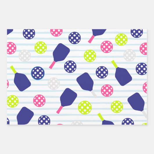 Pickleball-Geschenkpapier Geschenkpapier Set (Vorderseite)
