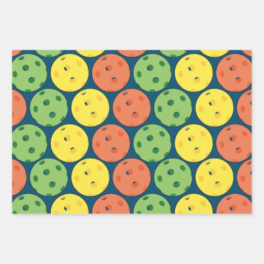 Pickleball Geschenkpapier Set (Vorderseite)