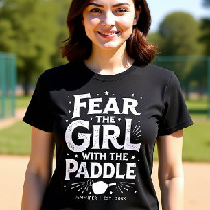 Pickleball Gift Funny Typografy Personalisiert T-Shirt