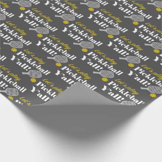 Pickleball Gift Wrap Let's Play Pickleball Team Geschenkpapier (Ecke)