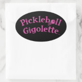 Pickleball Gigolette™ Swingrz Swag Court Jester Ovaler Aufkleber (Tasche)
