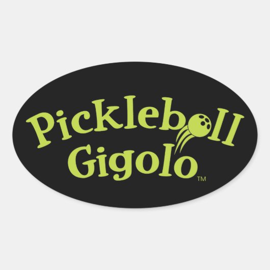 Pickleball Gigolo™ Swingrz Swag Court Jester Ovaler Aufkleber (Vorderseite)