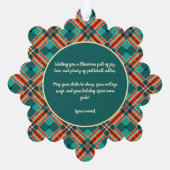 Pickleball Gingerbread Cheer Ornament Karte (Rückseite)