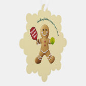 Pickleball Gingerbread Cheer Ornament Karte (Rechts)