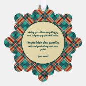 Pickleball Gingerbread Cheer Ornament Karte (Rückseite)