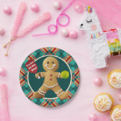 Pickleball Gingerbread Cheer Pappteller (Party)