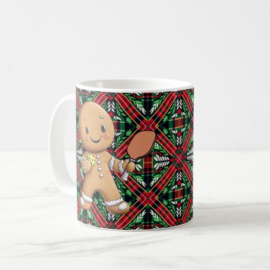Pickleball 🎄 Gingerbread Dink Kaffeetasse (Vorderseite Links)