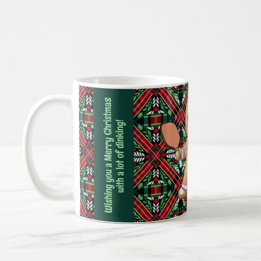 Pickleball 🎄 Gingerbread Dink Kaffeetasse (Links)