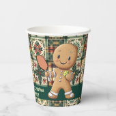Pickleball 🎄 Gingerbread Dink Pappbecher (Rückseite)