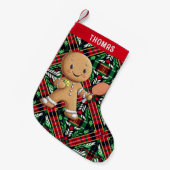 Pickleball 🎄 Gingerbread Paddle Power Kleiner Weihnachtsstrumpf (Vorderansicht (hängend))