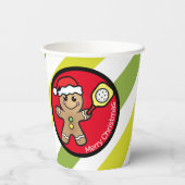 Pickleball Gingerbrey Sondertext  Pappbecher (Rückseite)