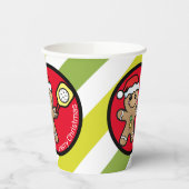 Pickleball Gingerbrey Sondertext  Pappbecher (Links)