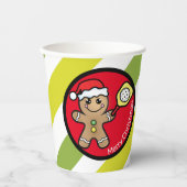 Pickleball Gingerbrey Sondertext  Pappbecher (Vorderseite)