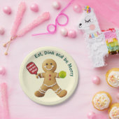 Pickleball Gingerbrot Delight Pappteller (Party)