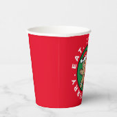 Pickleball Gingerbrot Junge Sondertext Paper Cup Pappbecher (Rechts)