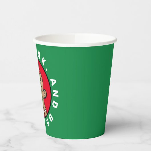 Pickleball Gingerbrot Mädchen Zollsatz Papier Cu Pappbecher (Links)