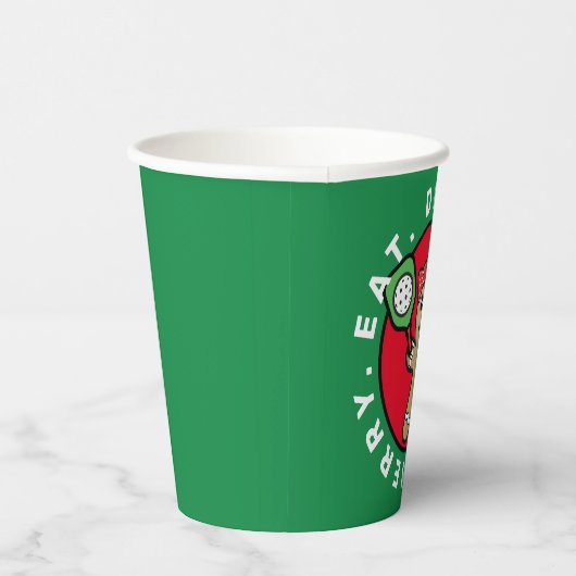 Pickleball Gingerbrot Mädchen Zollsatz Papier Cu Pappbecher (Rechts)