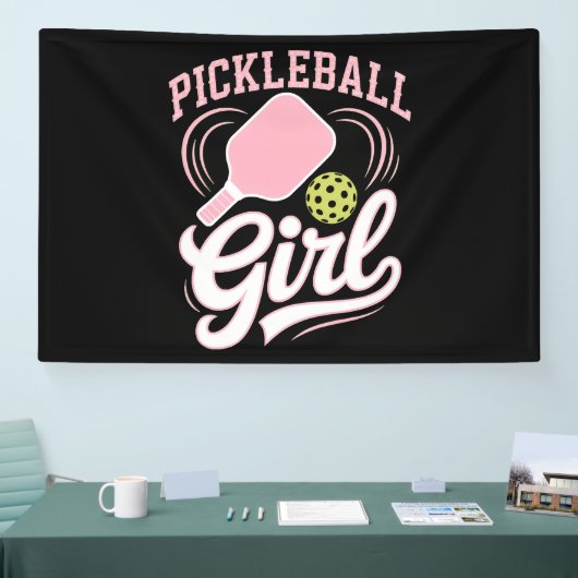Pickleball Girl Player Banner (Messe)
