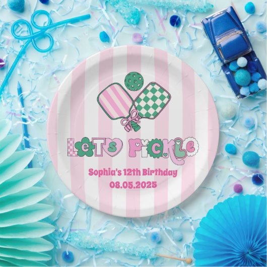 Pickleball Girls Geburtstag Pappteller (Party)
