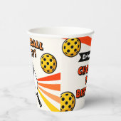 Pickleball Girls Geburtstagsparty Retro Player Pappbecher (Rechts)