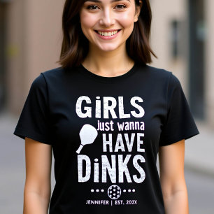 Pickleball Girls Just Fun Geschenkart Personalisie T-Shirt