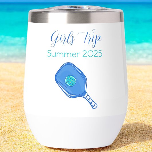 Pickleball Girls Trip Wine Tumbler Custom