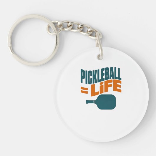 Pickleball gleicht dem Leben Witziger Spieler Schlüsselanhänger (Vorderseite)