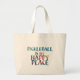 Pickleball glückliche Platz-Tasche Jumbo Stoffbeutel