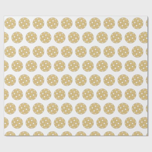 Pickleball Gold Ball Chic Modern Geschenkpapier (Flach)