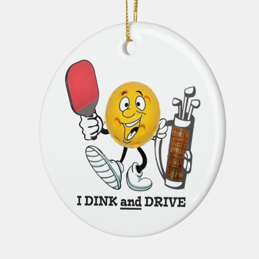 PIckleball/Golf: Dink u. Antrieb Keramikornament (Links)