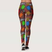 Pickleball Graffiti Art Burst Leggings (Rückseite)