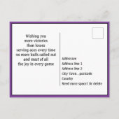 Pickleball Grand Slam Birthday individualisierbare Postkarte (Rückseite)