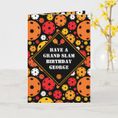 Pickleball Grand Slam Birthday individuell anpassb Karte (Gelbe Blume)