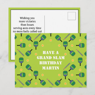 Pickleball Grand Slam Birthday individuell anpassb Postkarte