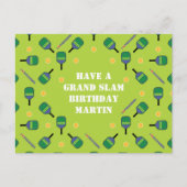 Pickleball Grand Slam Birthday individuell anpassb Postkarte (Vorderseite)