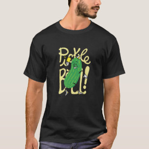 Pickleball Green Cucumber Heart Liebe Paddle Ball T-Shirt