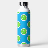 Pickleball Green Pickleballs Polka Dots Bale Blue Trinkflasche (links)