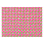 Pickleball Green Pickleballs Polka Dots Hot Pink Tischdecke (Vorderseite (Horizontal))